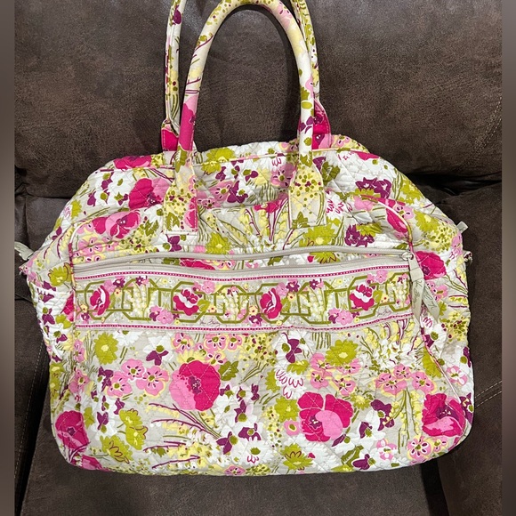 Vera Bradley “Make Me Blush” Travel tote and “Purple Bandana” Crossbody Wallet - Picture 2 of 8